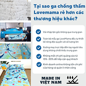 Ga chống thấm thun Lụa loại 1 chính hãng LoveMama không nóng, mềm mại thoáng mát