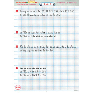  phiếu bài tập cuối tuần môn toán lớp 4 (dùng chung cho các bộ sgk hiện hành)