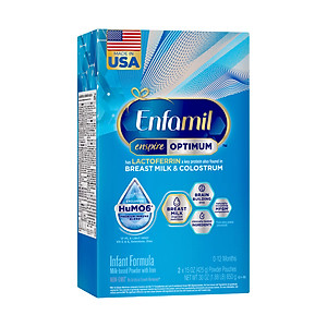 [Nhập khẩu từ Mỹ] Sữa bột Enfamil Enspire Optimum 850g hỗ trợ đề kháng cho trẻ 0-12 tháng tuổi (hộp 2 túi thiếc 425g)