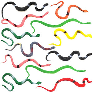 Đồ chơi mô hình 12 con Rắn Snake Wild Animal 14 cm nhựa dẻo nhiều màu sắc chọc ghẹo bé