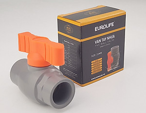 Van uPVC thân đúc bi nhưa ABS 21, 27, 34, 42, 49, 60mm Eurolife EL-VN (tay cam)