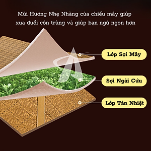 Chiếu điều hòa cao cấp Ánh Sao - Sợi mây tổng hợp + Tặng kèm túi thơm thảo dược - giao mẫu ngẫu nhiên