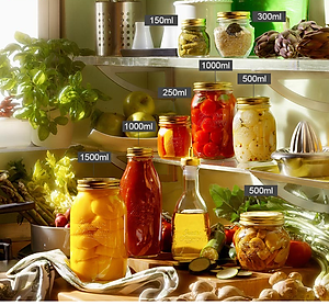 Hũ thủy tinh nắp vặn Quattro 1000ml - Bormioli Rocco - Italy