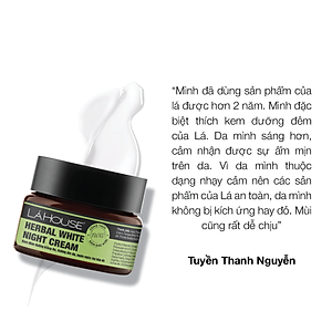 Kem đêm dưỡng trắng da Lá House Herbal White Night Cream 10ml/30ml