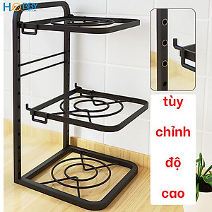 Kệ để vung nồi nhiều tầng tùy chọn HOBBY Home Decor KNV1 - đặt dưới bếp hoặc dán lên tường
