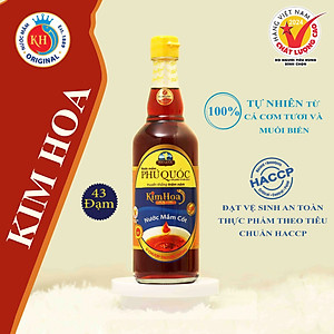 Nước Mắm Kim Hoa Phú Quốc 43 độ đạm hộp 2 chai 520ml - mỗi chai 520ml