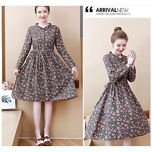 ĐẦM BẦU VÁY BẦU BÔNG CÔNG SỞ SƠ MI ,3 MÀU