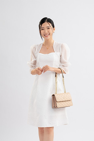 Túi Yuumy ( Thời trang nữ thiết kế trần trám size 22 - Túi đeo chéo da Seasand YN136 )