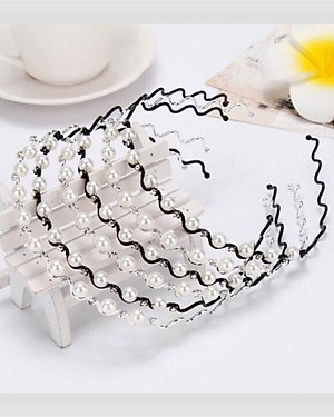 Combo 2 Bờm Tóc Ngọc Trai Nhân Tạo Đính Đá Sang Chảnh