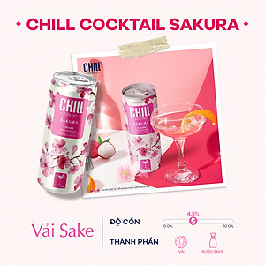 Thùng 12 lon Chill Cocktail mix 10 vị (330ml/lon)