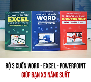 Sách Word - Excel - Powerpoint Bộ 3 Cuốn Tin Học Văn Phòng Từ Cơ Bản Đến Nâng Cao Có Kèm Video Hướng Dẫn + File Thực Hành, Tặng Kèm Sách 39 Thủ Thuật