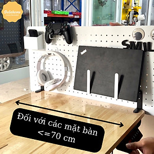 Bảng lỗ Pegboard Dola Home cao cấp kẹp bàn tiết kiệm diện tích không khoan tường để bàn phím, tai nghe, đồ dùng làm việc