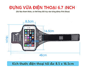 Túi đựng Điện Thoại chạy bộ tới 6.5 Inch Bao đeo tay chạy bộ ,Tập thể dục eXtreme TB101 Kháng nước, chống thấm, có jack cắm tai nghe phù hợp điện thoại - Hàng chính hãng