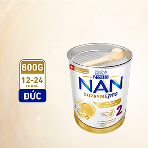 Sữa bột Nestlé NAN SUPREMEPRO 2 800g nhập khẩu Đức với 5HMO & đạm Gentle Optipro ( Dành cho trẻ từ 12 - 24 tháng tuổi)