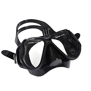 Mặt Nạ Lặn Kính Cường Lực YESURE chất liệu Polycarbonate chống hơi nước, dây đeo và phần viền silicon tạo cảm giác thoải mái khi đeo , chống tia UV có chân gắn Gopro - Kèm ống thở van 1 chiều cao cấp