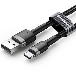Cáp sạc Baseus Cafule Quick Charge và truyền dữ liệu tốc độ cao Usb to Type C 3A CATKLF- Hàng chính hãng