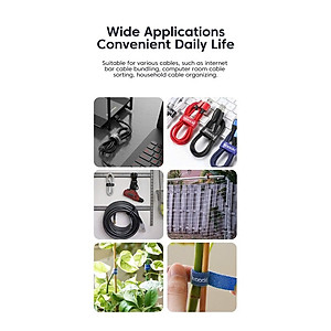 Combo 2 Cuộn Băng Gai Dính Cỡ 1cm x 1m - Dây Dính 2 Mặt Quấn Dây Điện, Dây Sạc, Tai Nghe Gọn Gàng - Hàng Nhập Khẩu