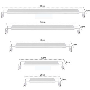 Đèn LED máng bể cá 20-90cm XML Ánh Sáng Trắng cao cấp