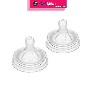 Bộ 2 núm ti Philips Avent SCY966/12 cổ rộng size 6 (từ 9 tháng) - Hàng Chính Hãng