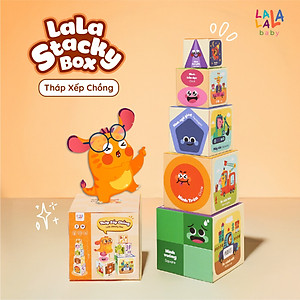 Đồ Chơi Giáo Dục Sớm Tháp Xếp Chồng Lala Stacky Box Cho Bé Từ 1 tuổi - Lalala Baby 