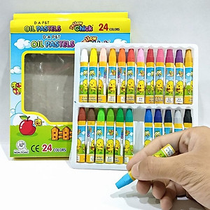 Bút Sáp Dầu Gà Vàng - Hộp Giấy HQ 24 Màu