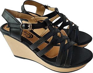 Giày Sandal Nữ Đế Xuồng BIGGBEN Da Bò Thật SDX21