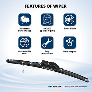 Bô Gạt Mưa Ô Tô Blaupunkt Velocity R20"/350mm, L22"/600mm Dành Cho Toyota Hilux