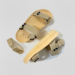 Giày Sandal Nữ The Bily 03W Quai Ngang - Màu Kem BL03WK 