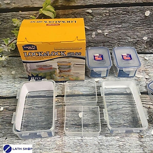 Bộ 4 hộp nhựa đựng thực phẩm Lock&Lock HPL817SC04 (470ml, 800ml, 1L)