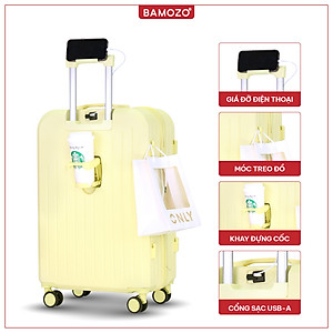 Vali du lịch BAMOZO cao cấp 8812 vali kéo nhựa được bảo hành 5 năm