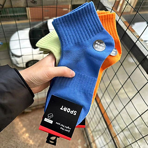 5 đôi tất nam cổ gắn dày dặn ấm áp màu thể thao