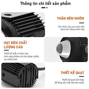 đèn trợ sáng bi cầu mini Lắp Ô tô Xe Máy Pha Bi Cầu Chống không thấm nước Chói Cắt Sáng Chùm cao và thấp