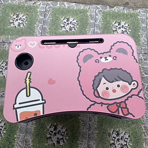 Bàn Học Gấp Gọn Có Khe Để Điện Thoại, Máy Tính Bảng, Khay Để Ly - Hàng Loại 1 (Giao ngẫu nhiên)