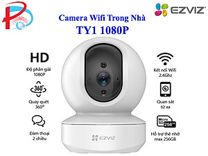 Camera Wifi Trong Nhà EZVIZ TY1 Full HD 1080P Quay Quét 355 độ - Đàm Thoại 2 Chiều - Hàng Chính Hãng