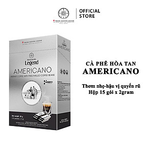 Cà phê hòa tan đen - Trung Nguyên Legend Americano hộp 15 gói x 2g