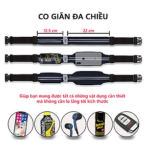 Đai đeo thắt lưng thời trang thể thao cho nam nữ Rhino B202 đựng vừa điện thoại 6.5 Inch, dùng khi chạy bộ đạp xe leo núi hoặc chơi các môn thể thao khác, vải chất lượng cao Rhino Store