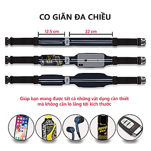 Đai, túi đeo eo thể thao nam nữ Rhino B201 đựng vừa điện thoại 6.5 Inch và đa dạng các loại vật dụng, hàng chất lượng tiện dụng khi đi chơi, dã ngoại, hoạt động ngoài trời yoga, leo núi, chạy, đi bộ, đạp xe, tập gym, cầu lông