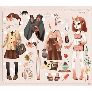 Búp bê giấy thay đồ thời trang đồ chơi cắt thủ công cho bé / Notebook búp bê giấy NHẬT BẢN - bách hóa na na