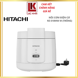 Nồi cơm điện cơ Hitachi RZ-S18MM-W, dung tích 1.8L, màu trắng - Hàng chính hãng