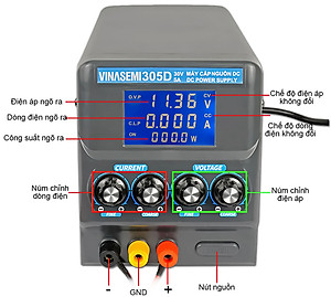 Vinasemi 305D Máy Cấp Nguồn DC 30V 5A Hàng Chính Hãng