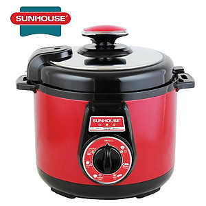 Nồi Áp Suất Điện Đa Năng Sunhouse DNDSHD1552 - 5L (Đỏ Đen) - Hàng chính hãng