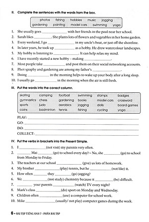 Bài Tập Tiếng Anh 7 - Có Đáp Án (Dùng Kèm SGK Tiếng Anh 7 Global Success)