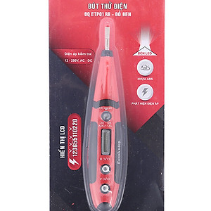 Bút thử điện Điện Quang ĐQ ETP01 RB (hiển thị LCD, đỏ đen)