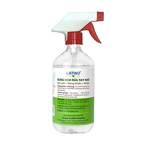 Dung dịch rửa tay khô Latino trà xanh 500ml - Xịt phun sương