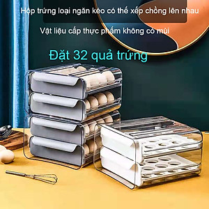 Khay Đựng Trứng 2 Tầng 32 Ô Kéo Rút Thông Minh Chất Liệu Nhựa PP Siêu Bền Phong Cách Nhật Bản Hộp Bảo Quản Trứng Tiện Lợi Cho Gia Đìnhh