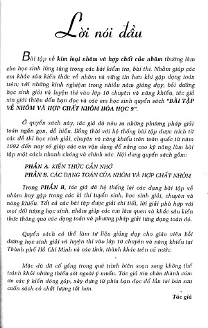 Sách Bài Tập Về Nhôm Và Hợp Chất Của Nhôm Hóa Học Lớp 9