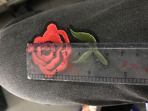 Conbo 3miếng dán ủi quần áo hình bông Hồng 