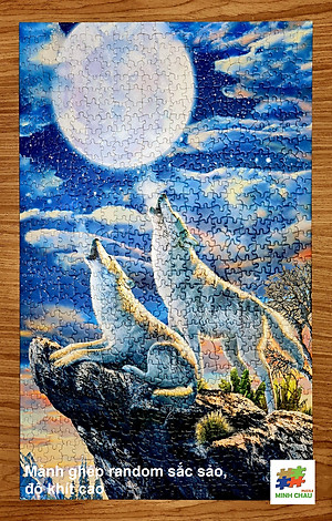 Tranh Xếp Hình Random Cut 750 Mảnh Minh Châu – Deer Family (40x60cm)