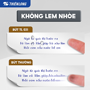 Combo 5/10/20 Bút bi Thiên Long TL-031 ngòi 0.5mm mực xanh đỏ đen giắt kim loại mạ crom kiểu dáng hiện đại, thân bút thon dài