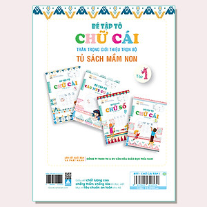 Combo Bộ Sách Bé Tập Tô - Dành Cho Mẫu Giáo: Bé Tập Tô Chữ Cái Tập 1 + 2, Chữ Số, Các Nét Cơ Bản (Bộ 4 Cuốn) 